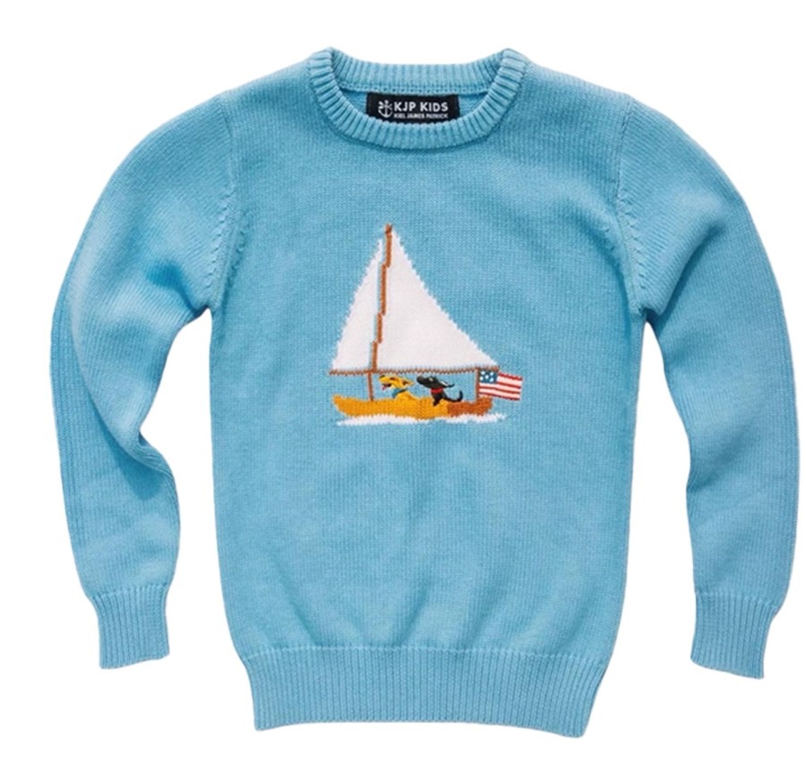 Kiel James Patrick Ruff Day At Sea Kids Sweater- Light Blue Best