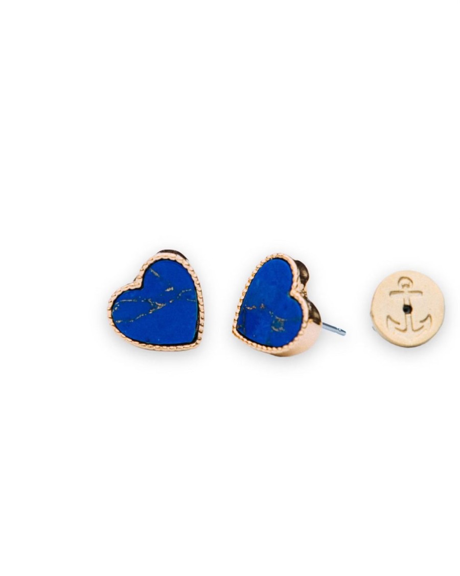 Kiel James Patrick Heart Of The Sea Earrings - Cobalt New