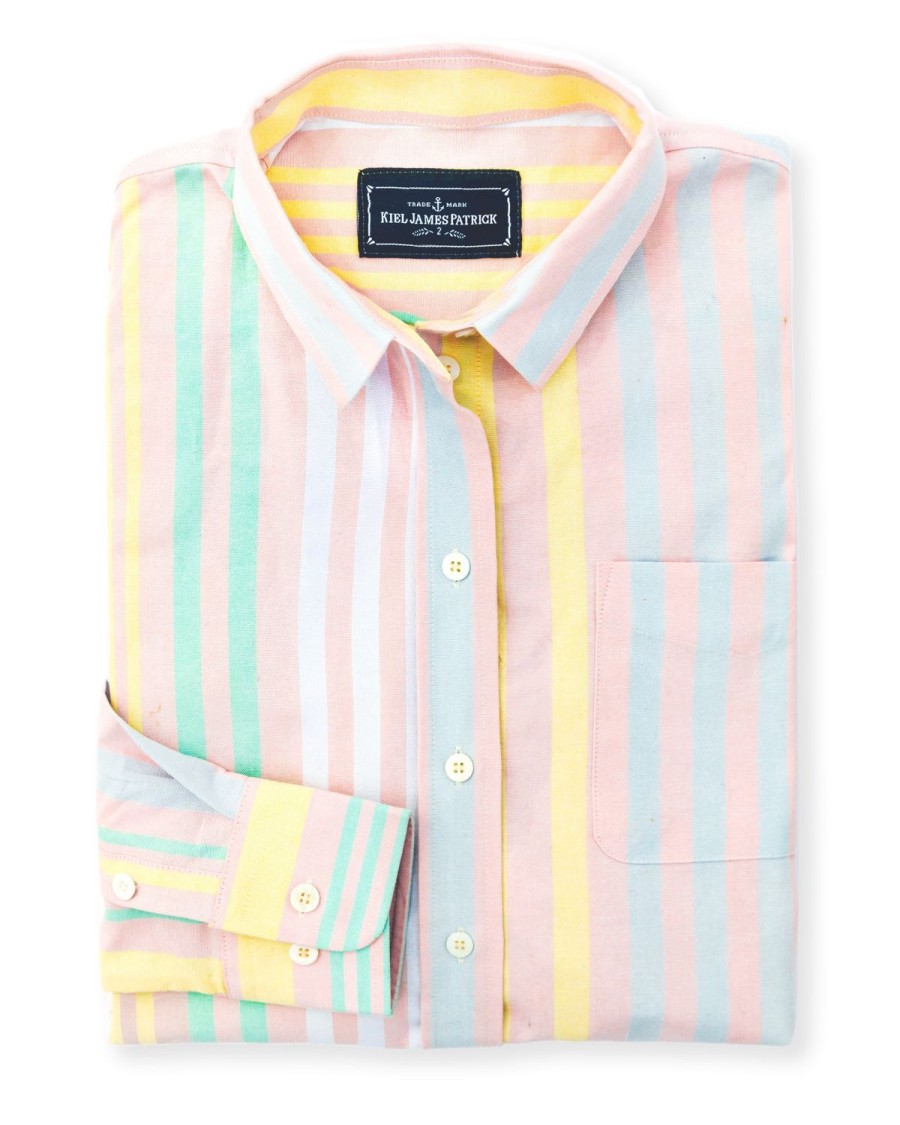 Kiel James Patrick Bahama Breeze Striped Oxford Wholesale