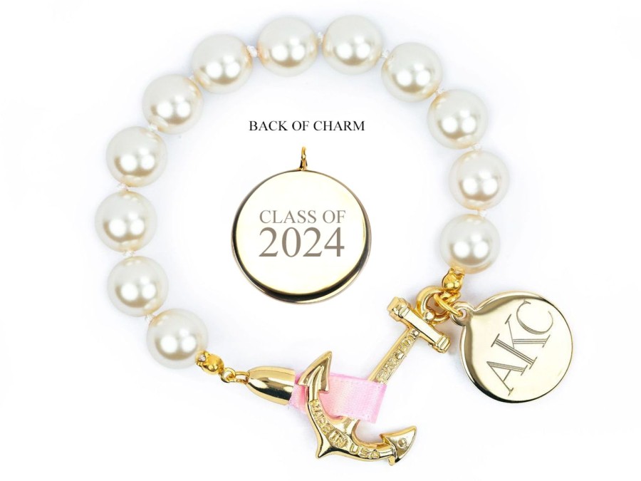 Kiel James Patrick Atlantic Pearl Monogram Bracelet--Class Of 2024 Clearance