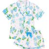 Kiel James Patrick Hydrangea Drawstring Shorts Pajama Set Hot