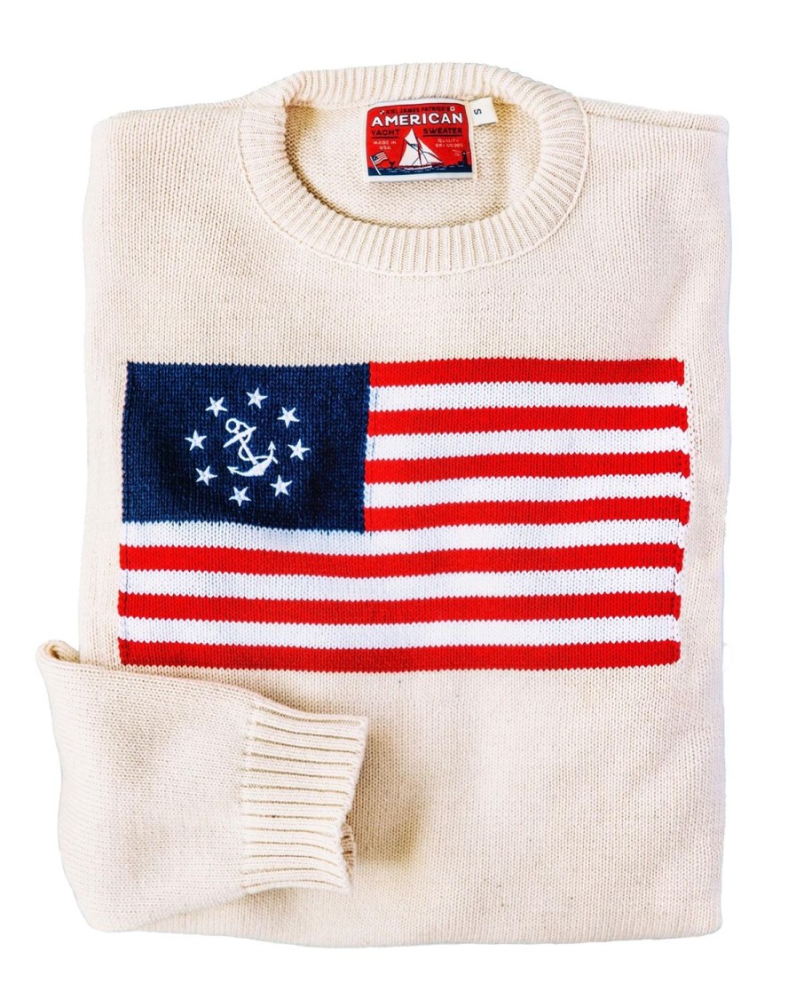 Kiel James Patrick American Yacht Sweater- Cream Hot