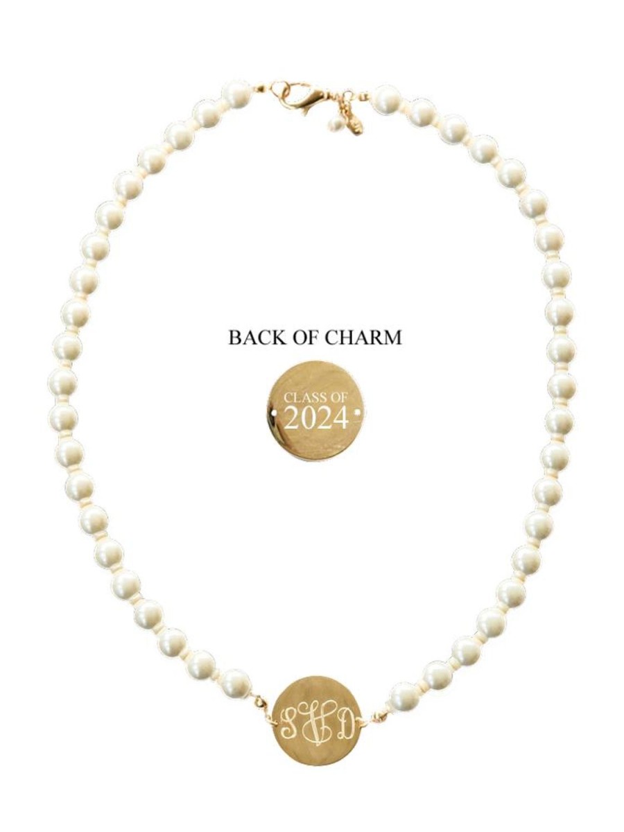 Kiel James Patrick Pearl Monogram Necklace--Class Of 2024 Wholesale