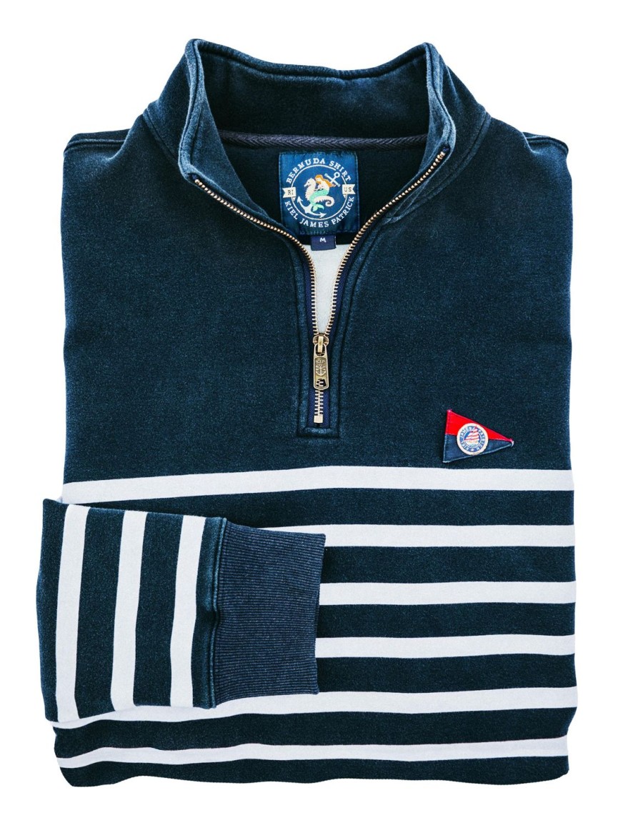 Kiel James Patrick The Mariner Striped Quarterzip Wholesale