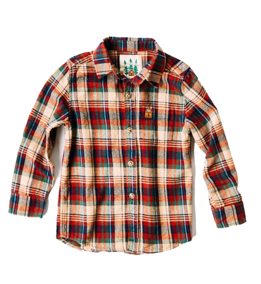 Kiel James Patrick Apple Cinnamon Kids Flannel Shirt New