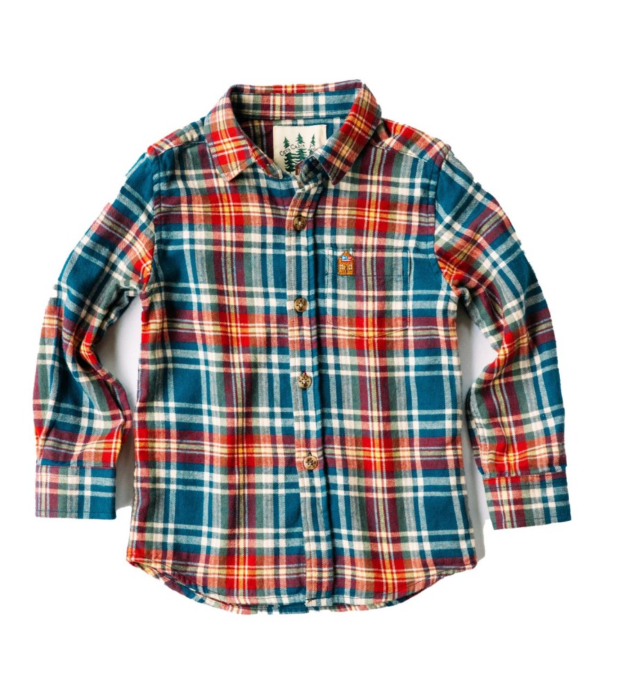 Kiel James Patrick Blue Ridge Mountain Kids Flannel Shirt New