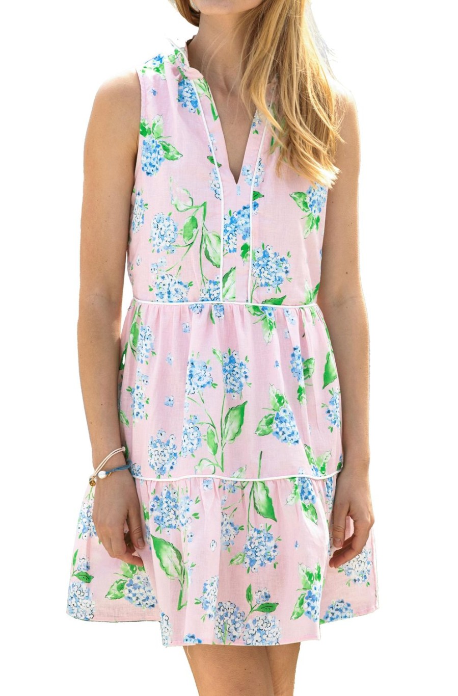 Kiel James Patrick Pink Hydrangea Bloom Dress Clearance