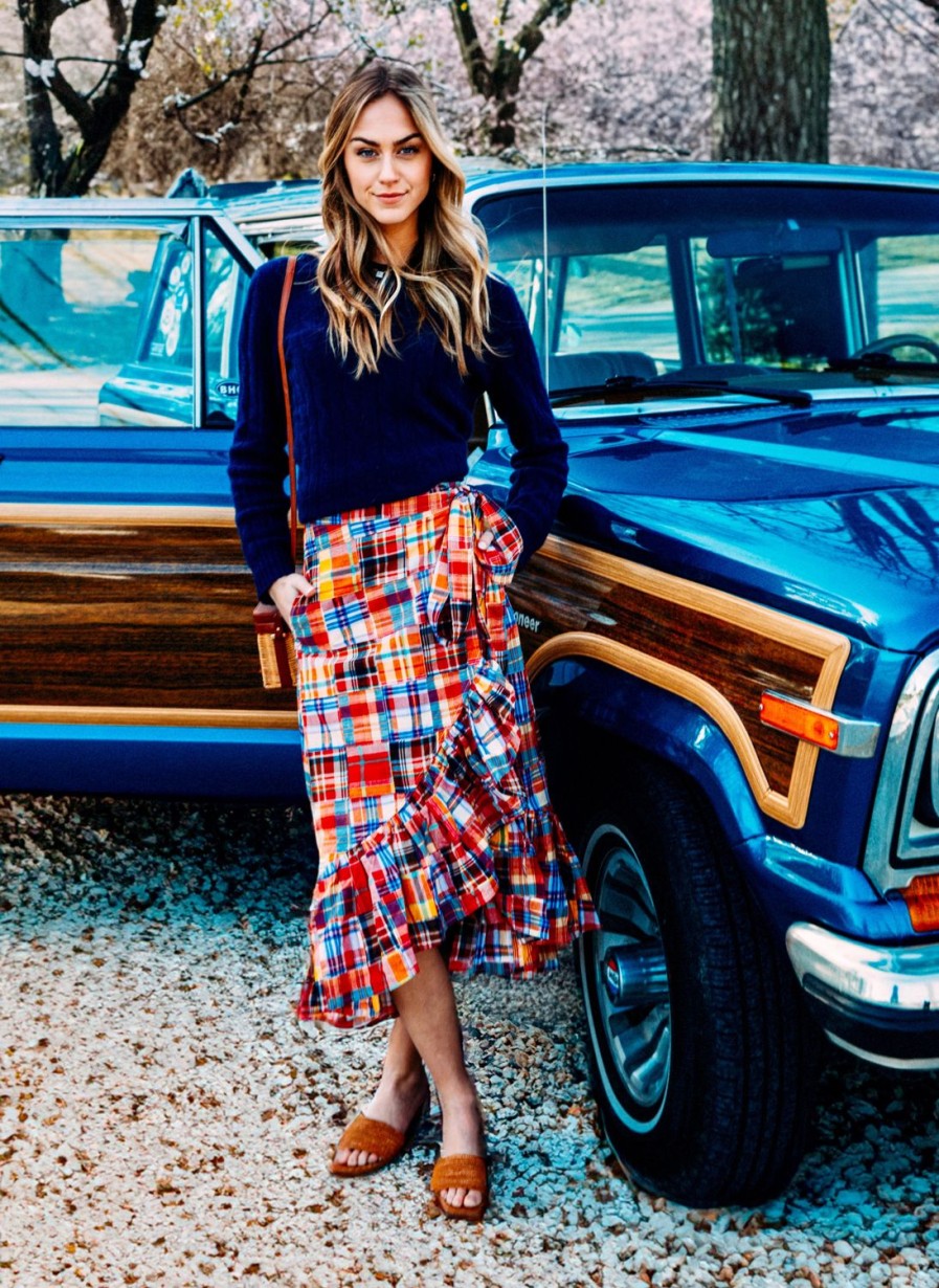 Kiel James Patrick Nantucket Soiree Madras Skirt Hot