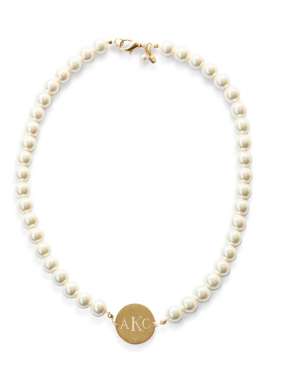 Kiel James Patrick Pearl Monogram Necklace Hot