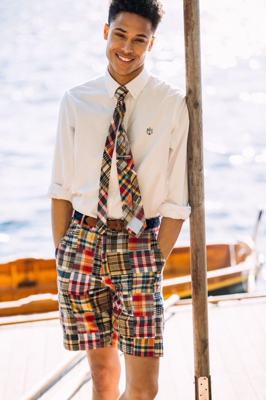 Kiel James Patrick Hyannis Patchwork Madras Tie Online