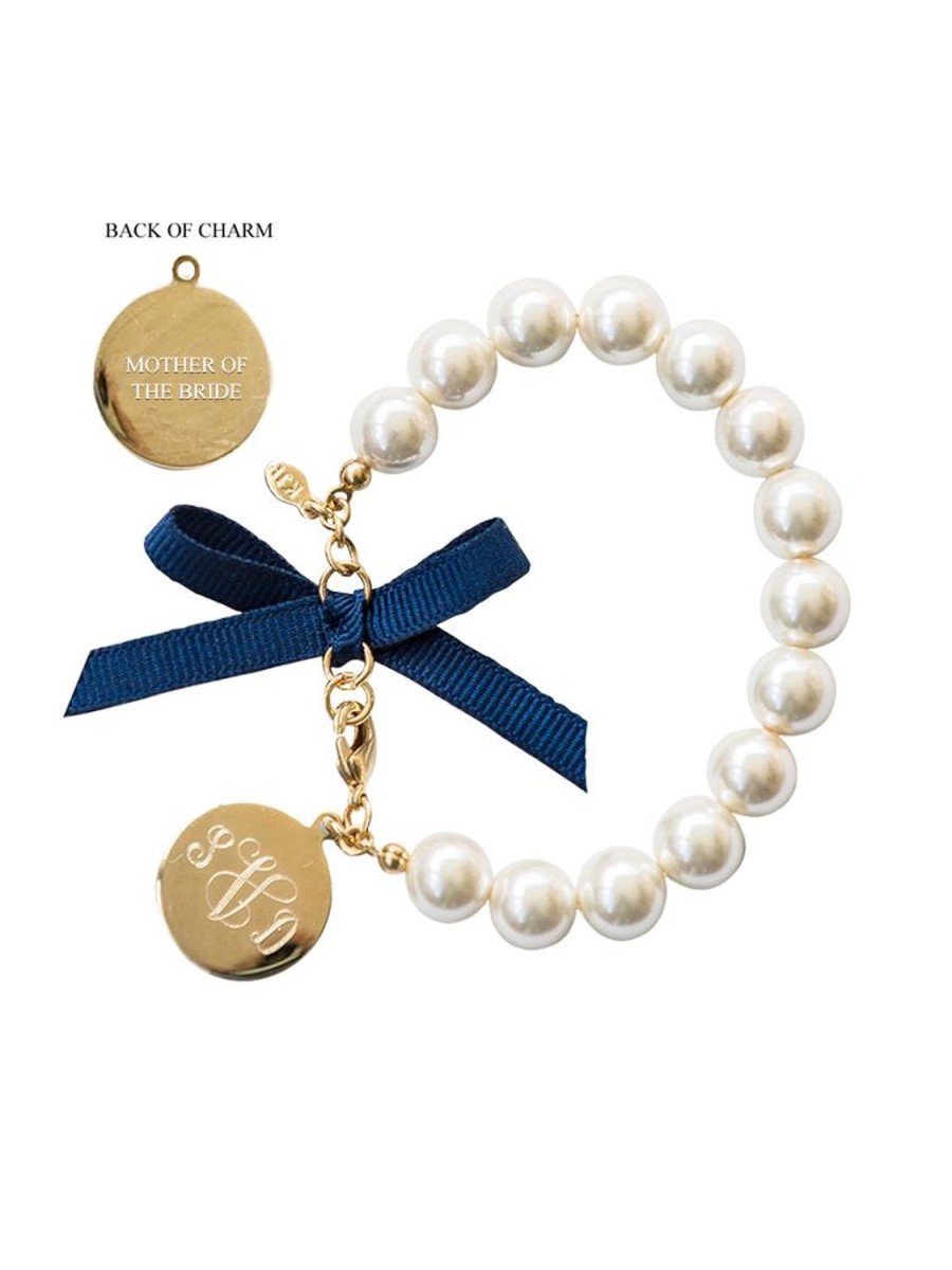 Kiel James Patrick Classy Girls Wear Pearls Monogram Wedding Bracelet Wholesale