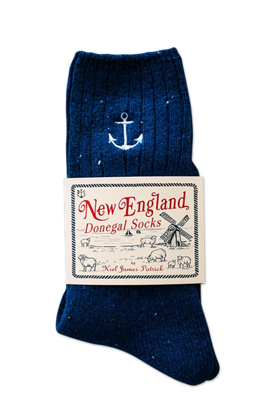 Kiel James Patrick Navy Anchor Donegal Socks Online