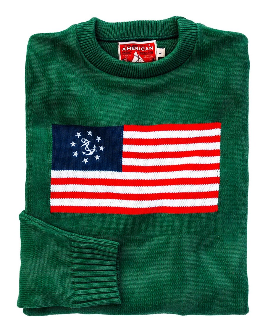 Kiel James Patrick American Yacht Sweater- Green New