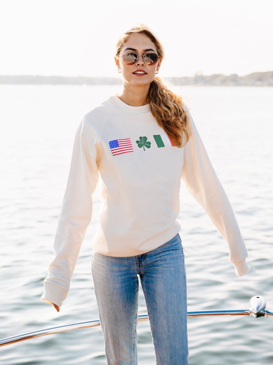 Kiel James Patrick Irish American Sweatshirt - Cream Online