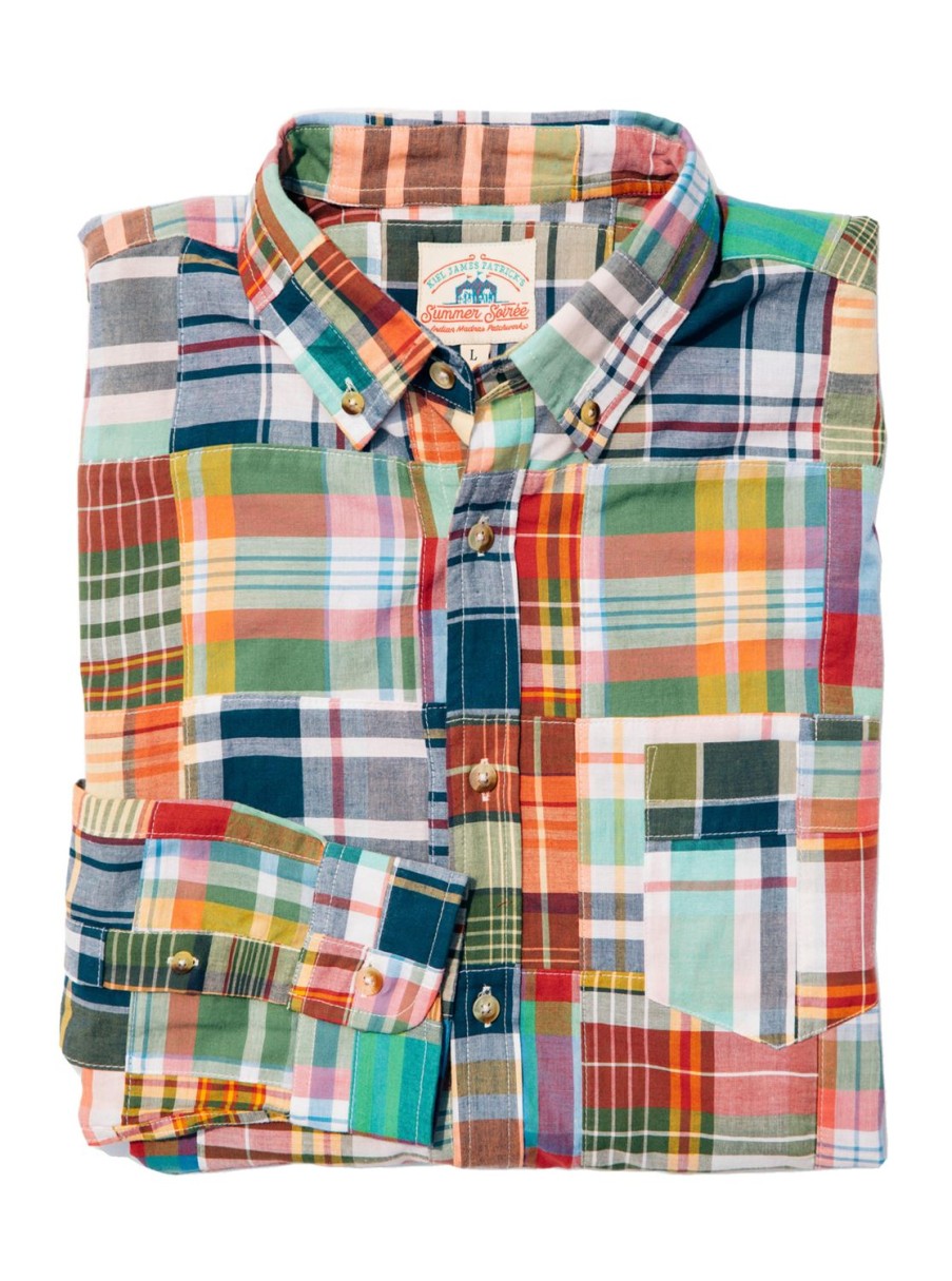 Kiel James Patrick Montauk Patchwork Madras Shirt Clearance