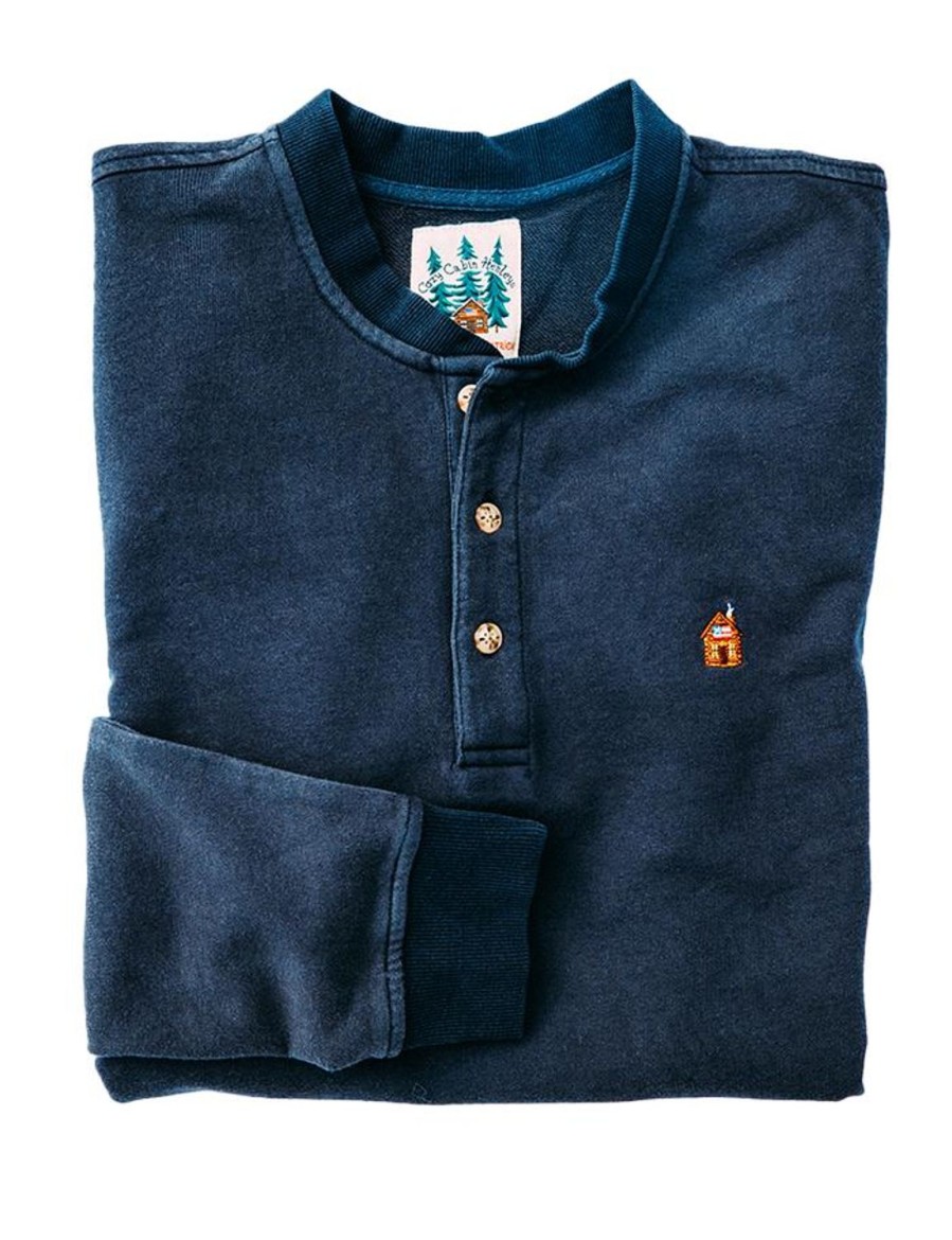 Kiel James Patrick Rustic Cabin Blue Henley Online