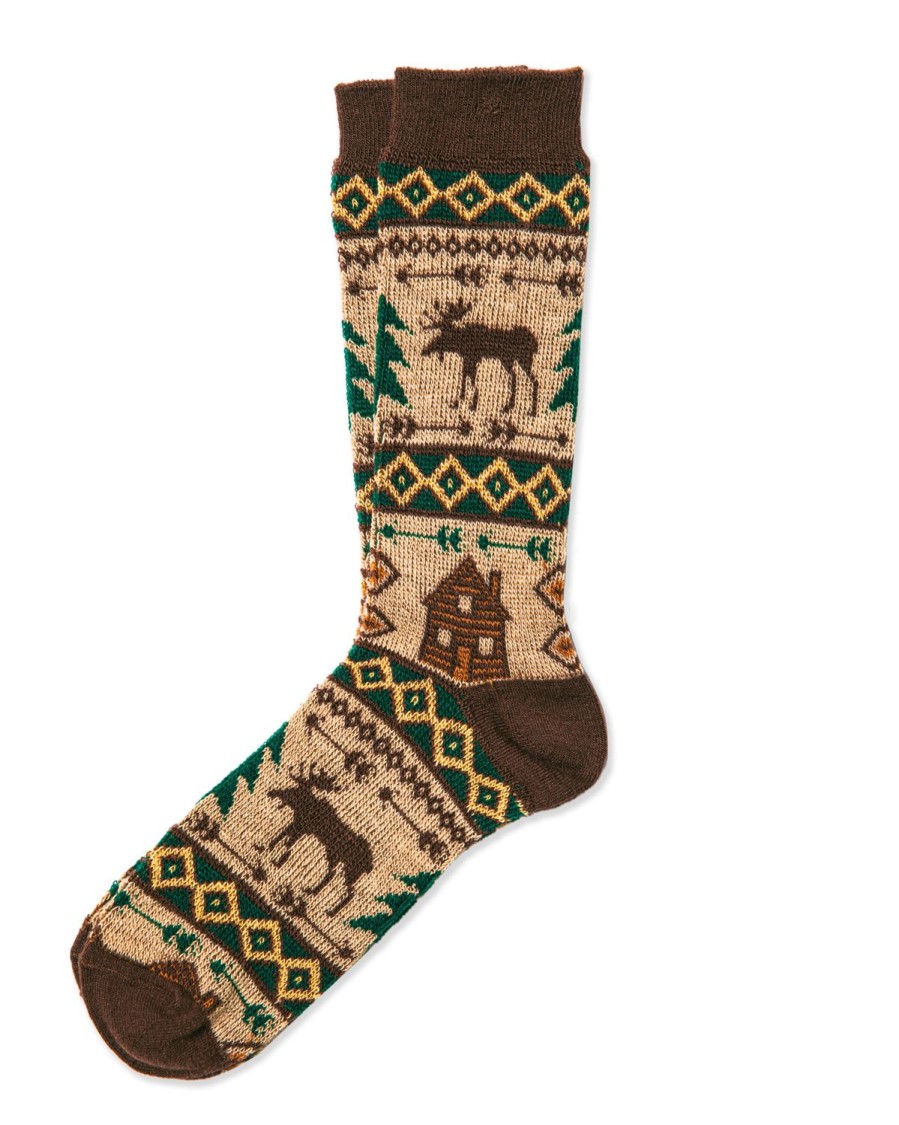 Kiel James Patrick Cozy Cabin Moose Socks Wholesale