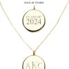 Kiel James Patrick Gold Class Of 2024 Monogram Pendant Necklace New