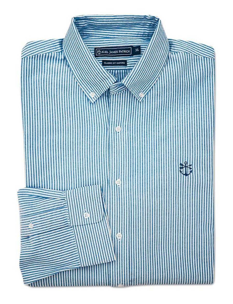 Kiel James Patrick Cape Striped Oxford Hot