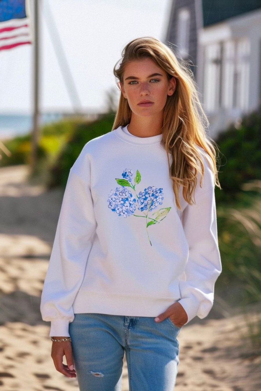 Kiel James Patrick Hydrangea Bloom Sweatshirt Hot