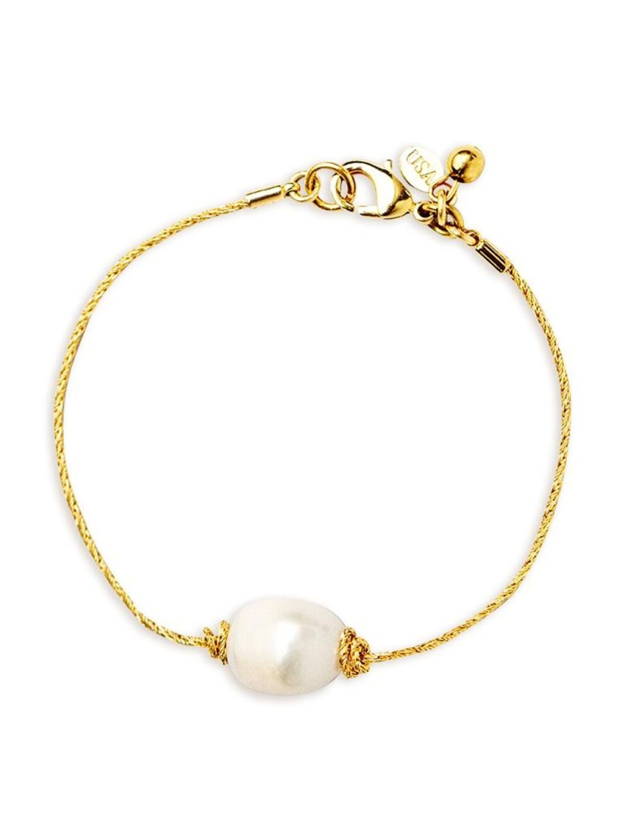 Kiel James Patrick Golden Tide Pearl Knot Bracelet Hot