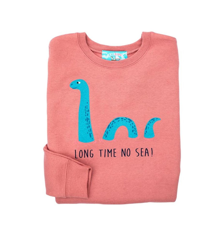 Kiel James Patrick Long Time No Sea Kids Crewneck- Mauve Hot